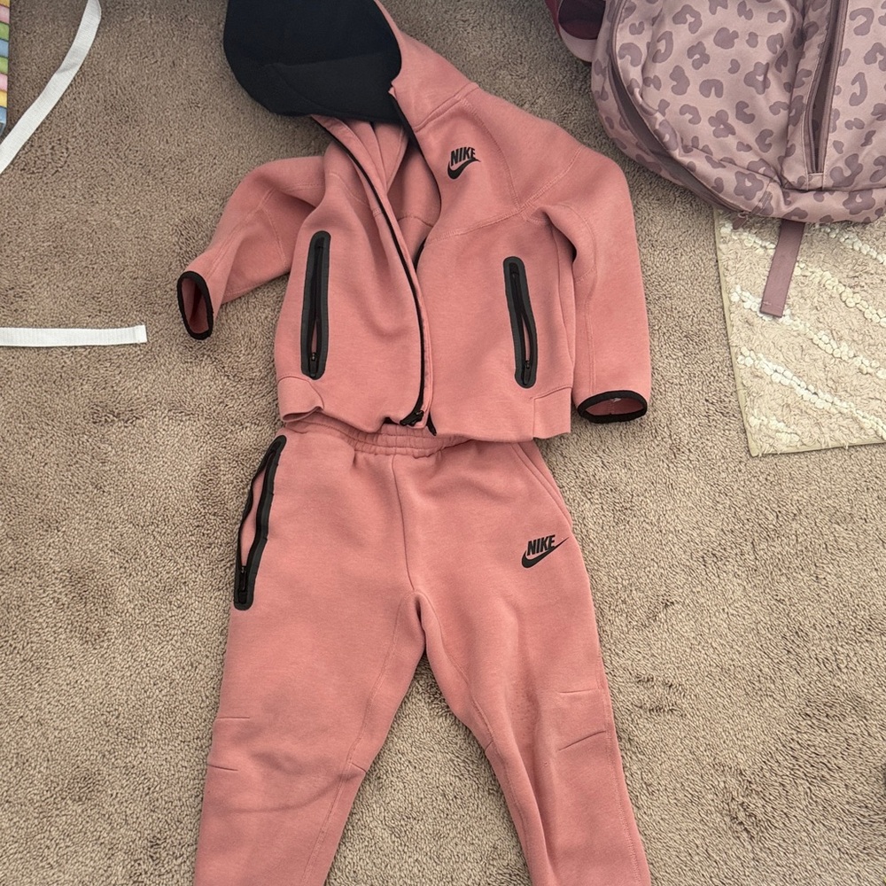 Nike Dusty Pink Tracksuit with Black Details